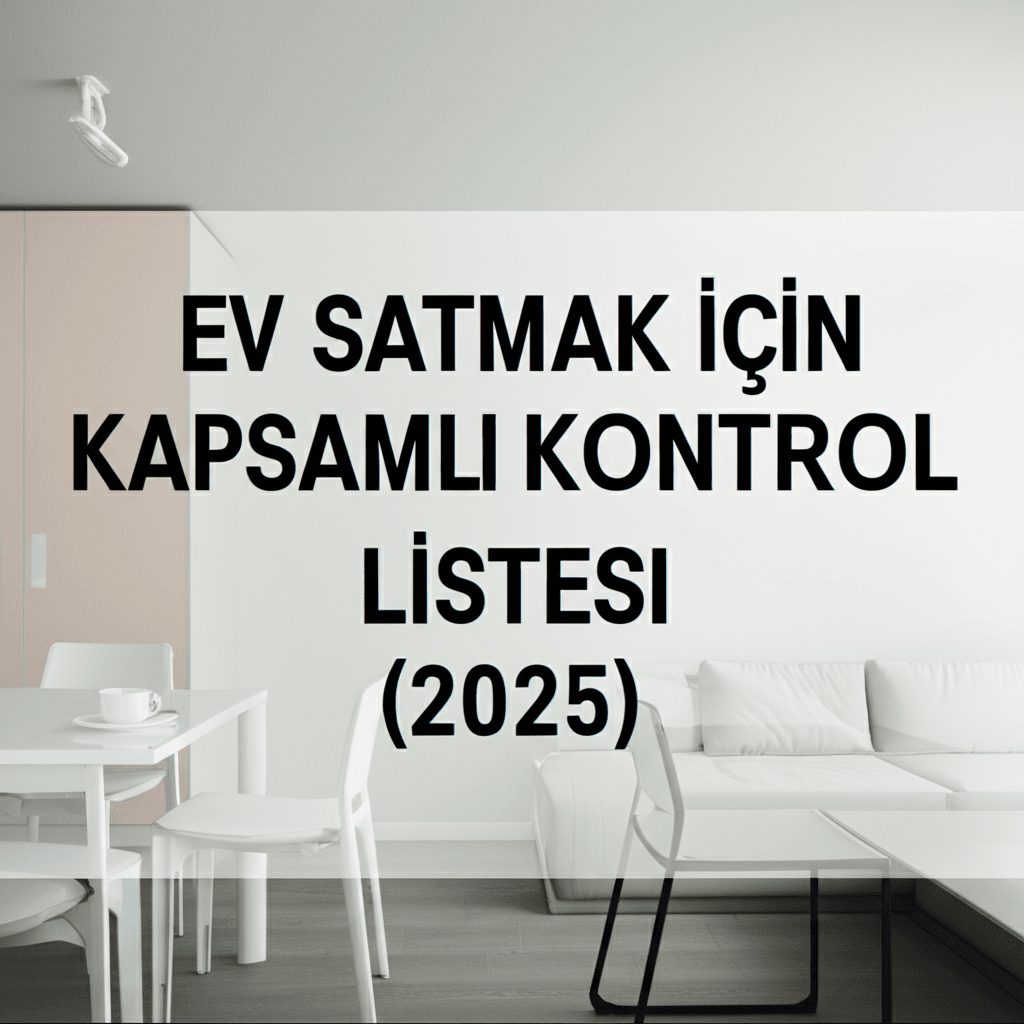 Satışa çıkarılan konut için hazırlanan ev satarken dikkat edilmesi gerekenler kontrol listesi ve tapu evrakları.