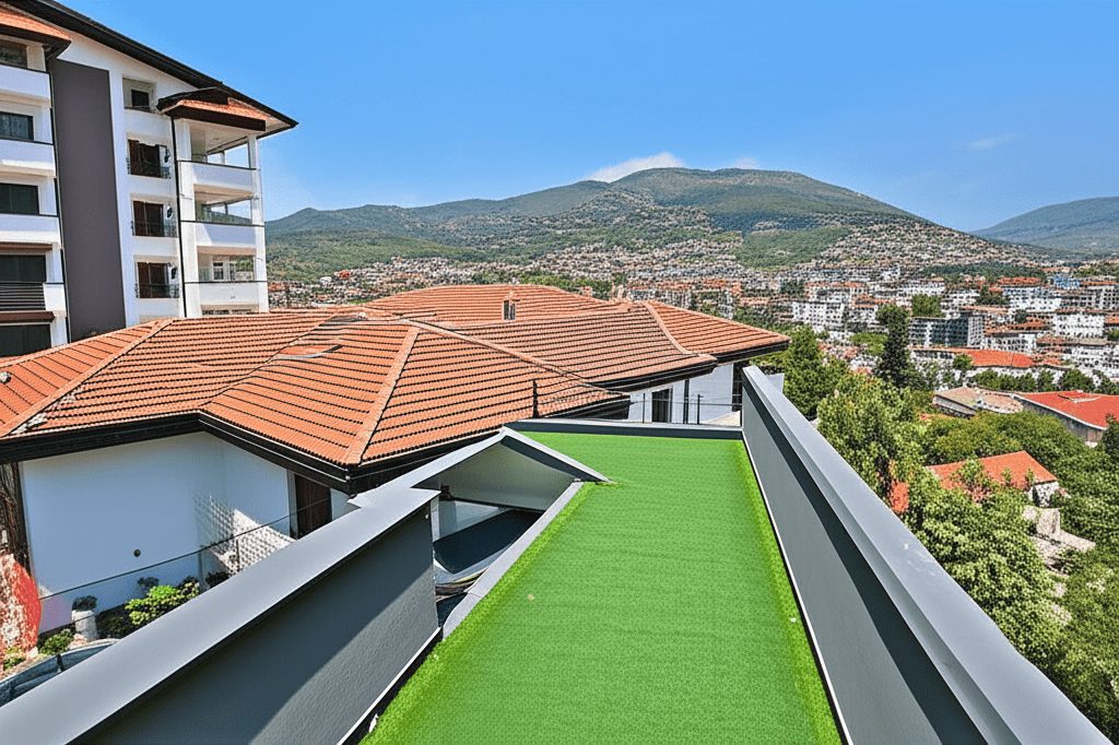 Ahşap karkas ve kiremit kaplamayla inşa edilen geleneksel çatı türleri ve su yalıtım detayları.