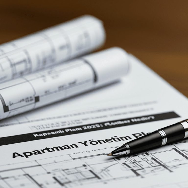Kat mülkiyeti kanununa uygun onaylı apartman yönetim planı belgesi.