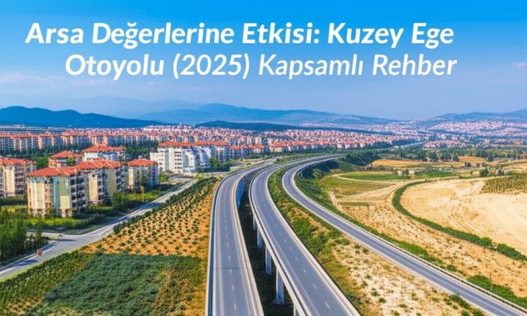 Kuzey Ege Otoyolu bağlantı aksındaki arsa ve lojistik gelişim bölgesi.