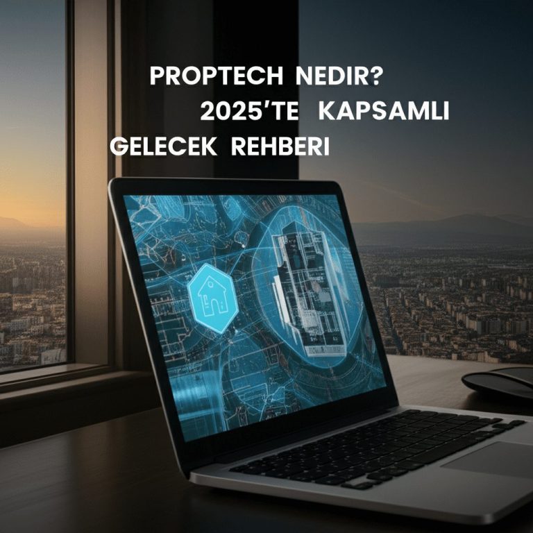 Yapay zeka ve dijital tapu altyapısını temsil eden proptech nedir ekosistemi ve akıllı gayrimenkul ağı.