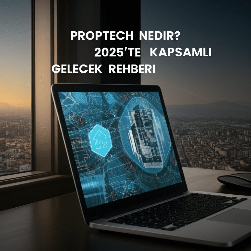 Yapay zeka ve dijital tapu altyapısını temsil eden proptech nedir ekosistemi ve akıllı gayrimenkul ağı.