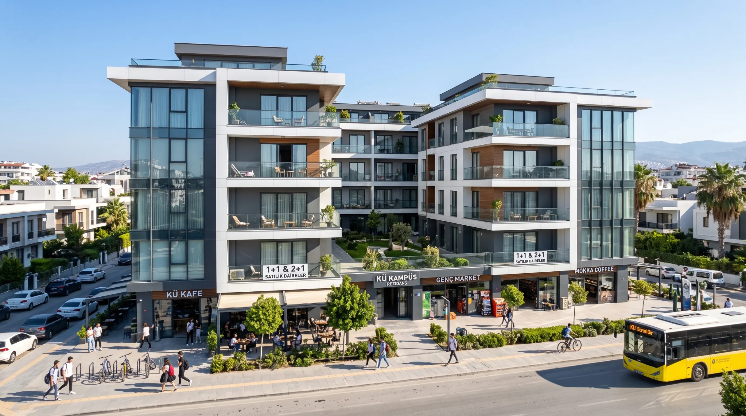 Çiğli Balatçık Katip Çelebi Üniversitesi bölgesi 1+1 ve 2+1 yatırım daireleri