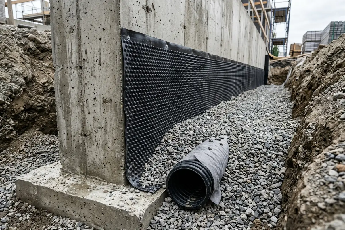 Perde beton korumasında drenaj sistemi nedir ve kabarcıklı drenaj levhası