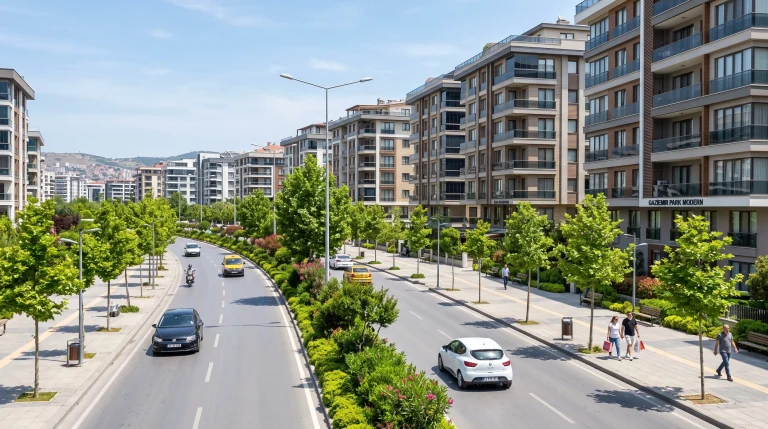 Gaziemir satılık daire arayışında ESBAŞ, Optimum aksı ve modern aile siteleri görünümü