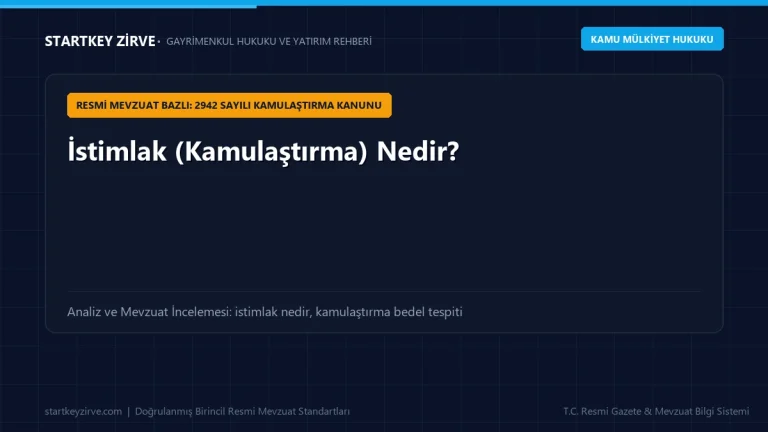 2942 sayılı kanun kapsamında taşınmazın kamu yararıyla kamulaştırılması ve istimlak bedel tespiti davası süreci.