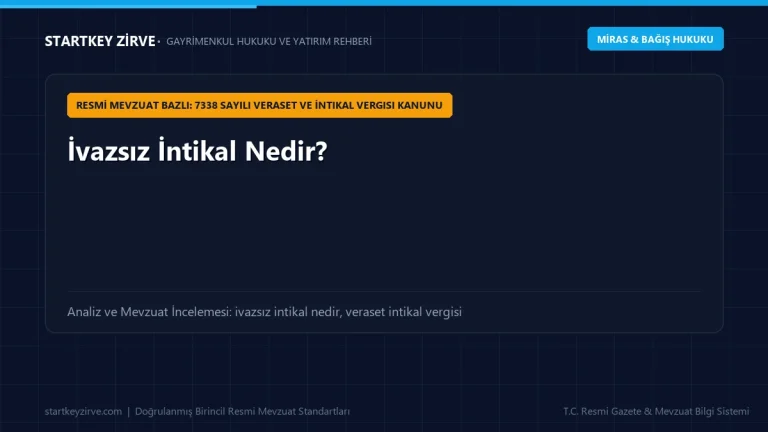 Karşılıksız bağış ve miras yoluyla taşınmaz mülkiyetinin devrinde ivazsız intikal ve vergi beyanı esasları.
