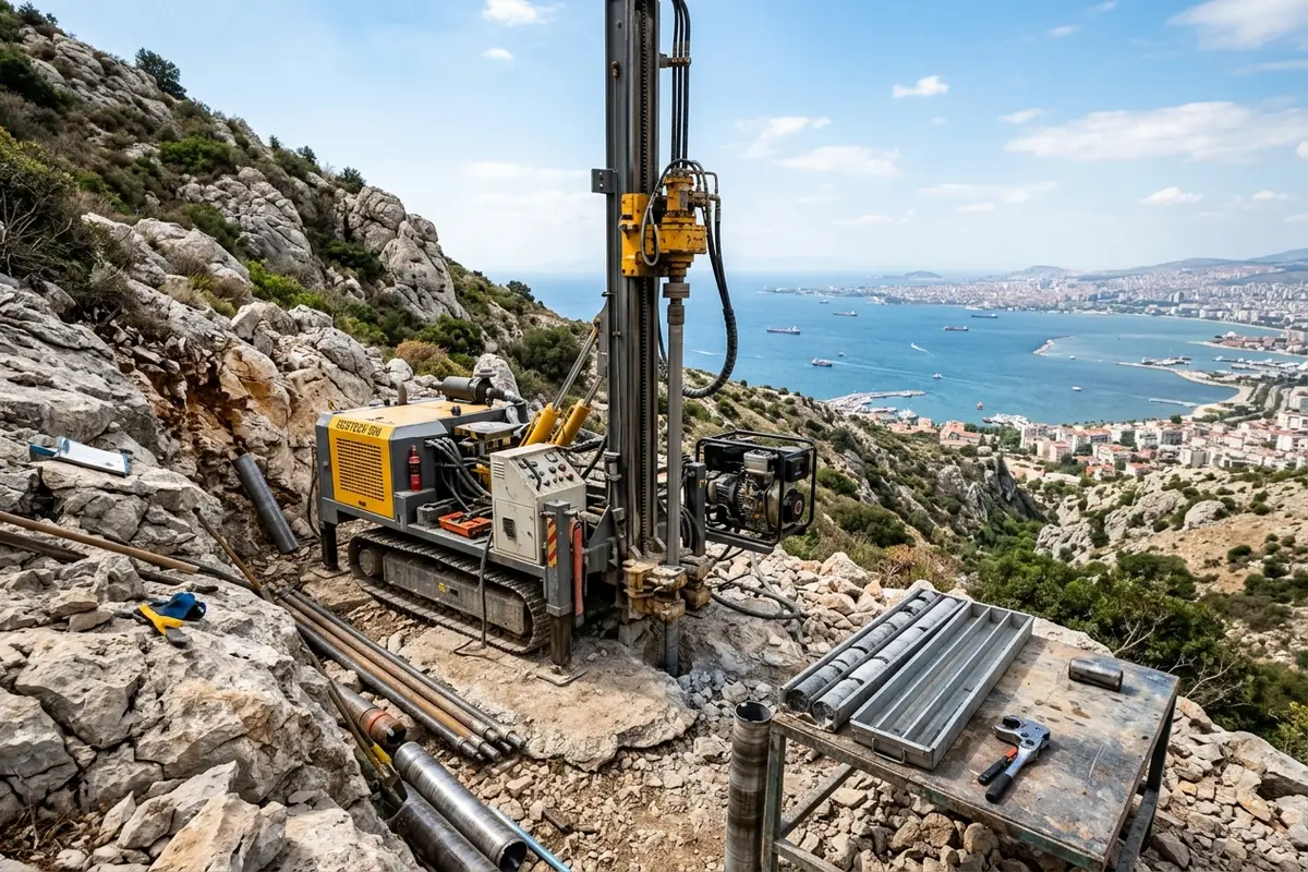 İzmir deprem riski değerlendirmesinde kaya zemin analizini sağlayan jeoteknik sondaj çalışması