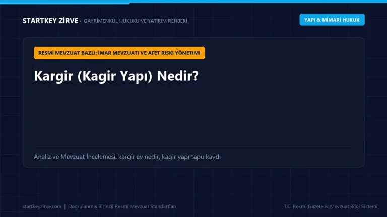 Tapuda kargir ev ve kagir bina tanımı, taşıyıcı tuğla ve taş yığma yapıların deprem ve kredi uygunluğu.