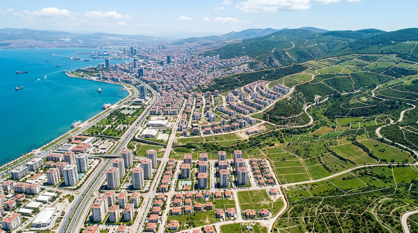 Belediye sınırları dışında kalan imar denetim bölgesini açıklayan mücavir alan nedir haritası ve paftası.