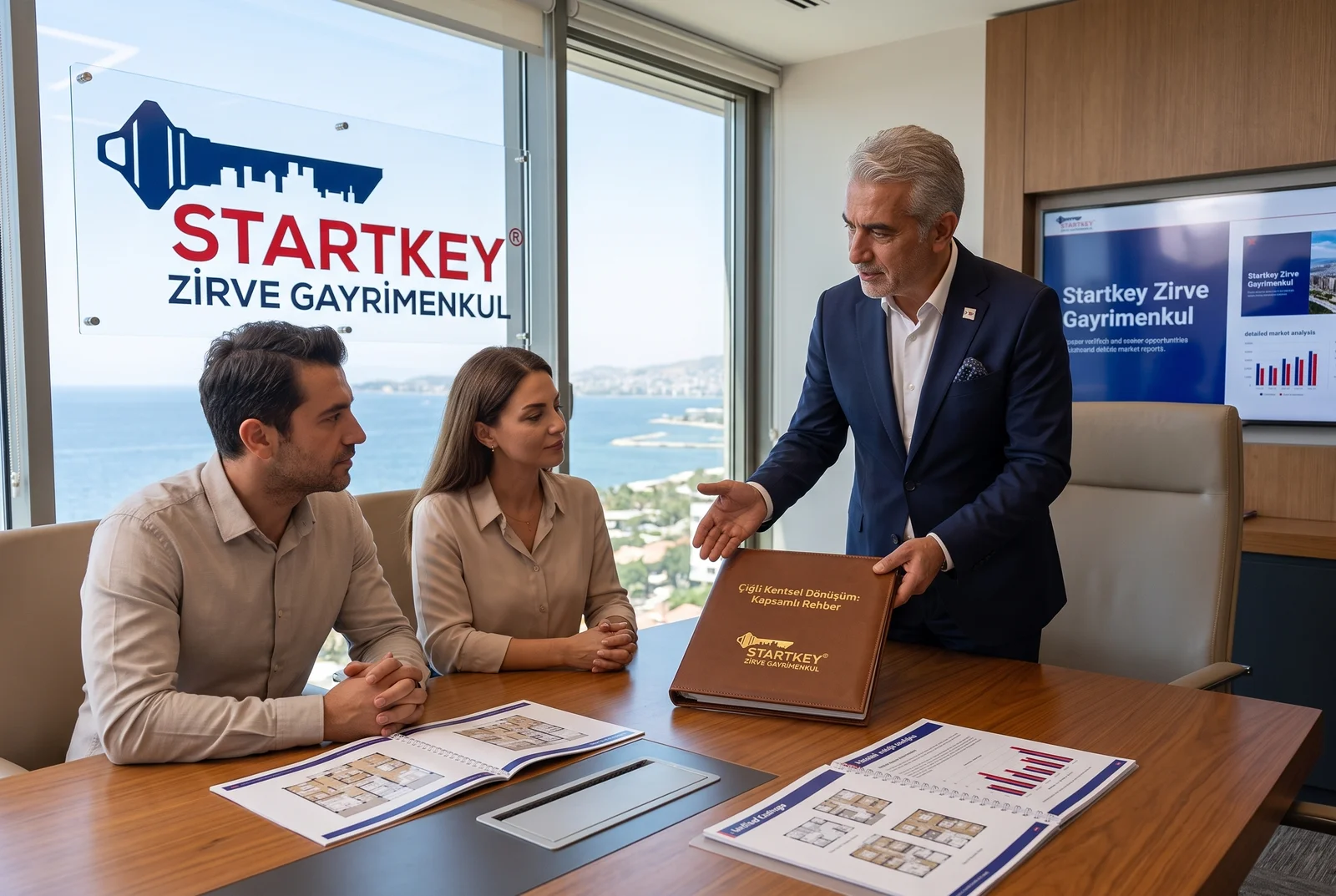 Startkey Zirve Gayrimenkul İzmir ofisinde Çiğli Kentsel Dönüşüm: Kapsamlı Rehber danışmanlık toplantısı