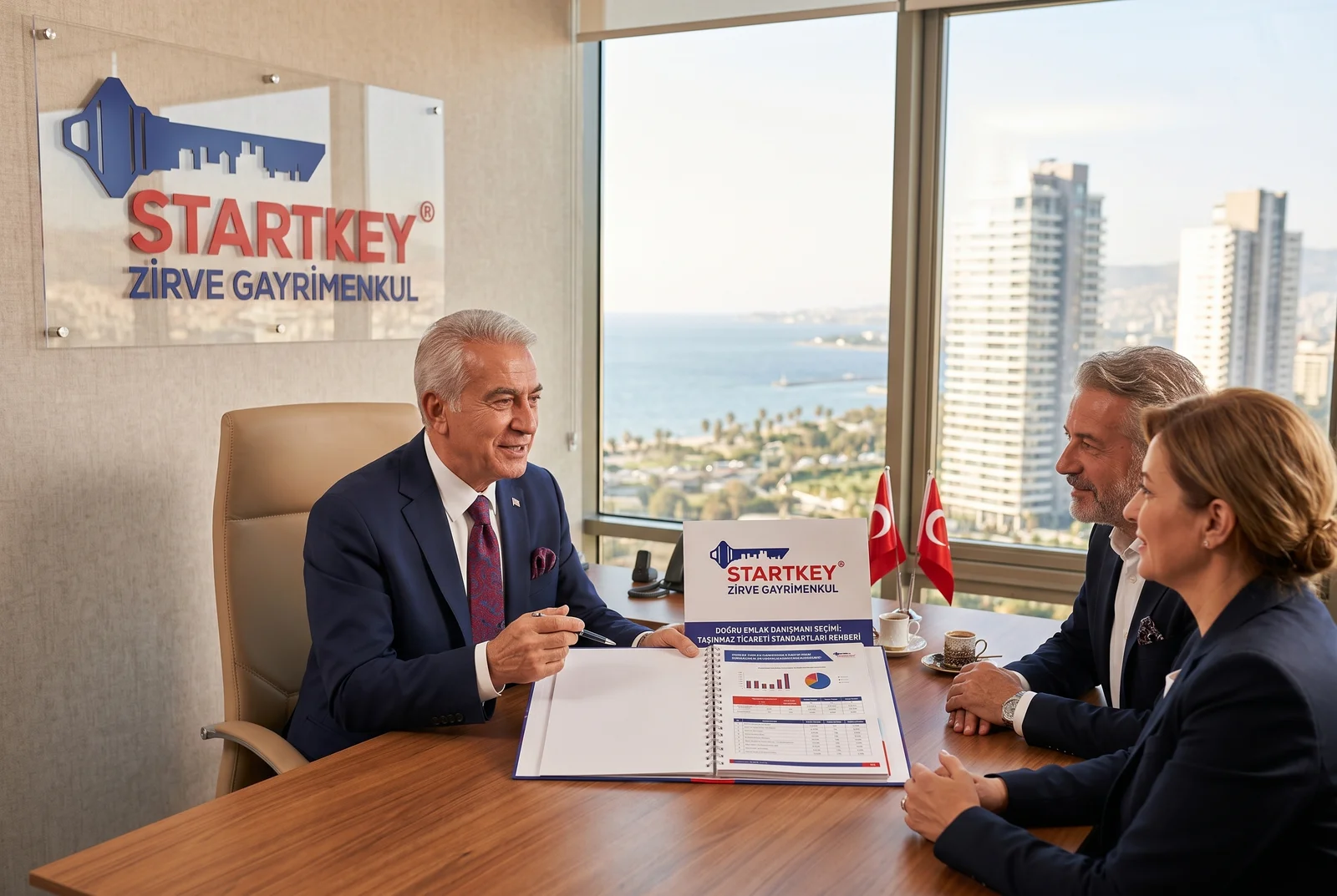 Startkey Zirve Gayrimenkul İzmir ofisinde Doğru Emlak Danışmanı Seçimi: Taşınmaz Ticareti Standartları Rehberi danışmanlık toplantısı