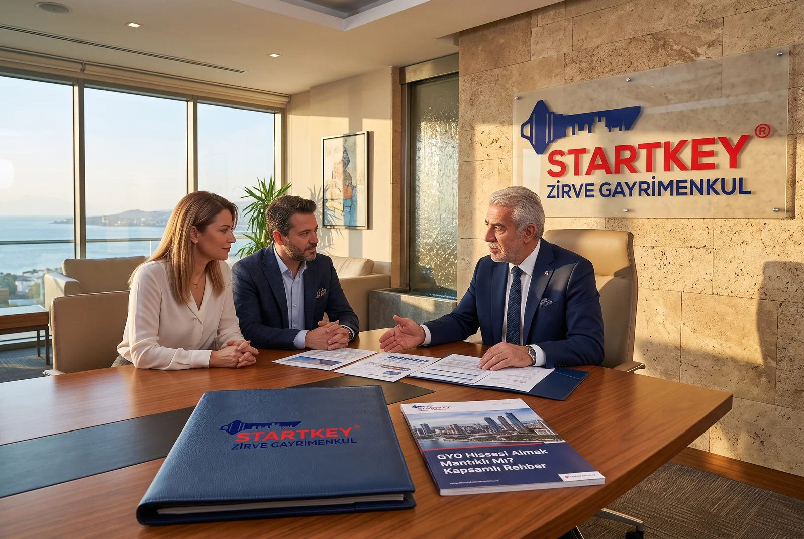 Startkey Zirve Gayrimenkul İzmir ofisinde GYO Hissesi Almak Mantıklı Mı? Kapsamlı Rehber danışmanlık toplantısı