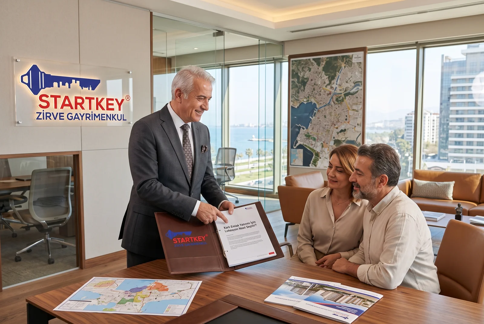 Startkey Zirve Gayrimenkul İzmir ofisinde Karlı Emlak Yatırımı İçin Lokasyon Nasıl Seçilir? danışmanlık toplantısı