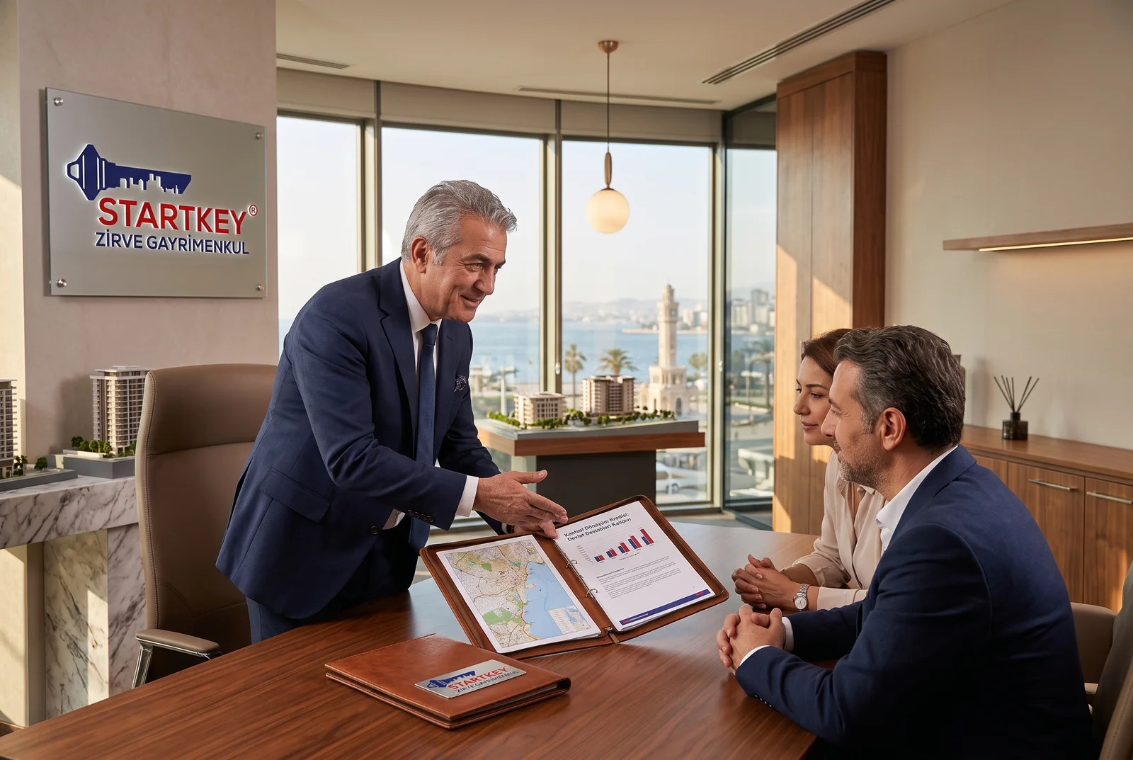 Startkey Zirve Gayrimenkul İzmir ofisinde Kentsel Dönüşüm Kredisi: Devlet Destekleri Rehberi danışmanlık toplantısı