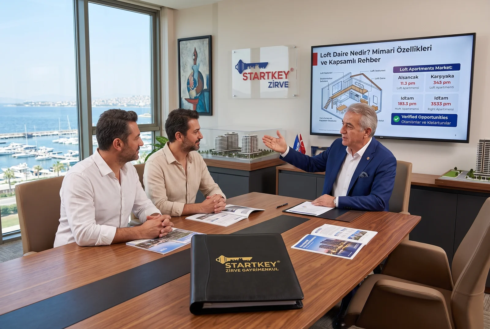 Startkey Zirve Gayrimenkul İzmir ofisinde Loft Daire Nedir? Mimari Özellikleri ve Kapsamlı Rehber danışmanlık toplantısı