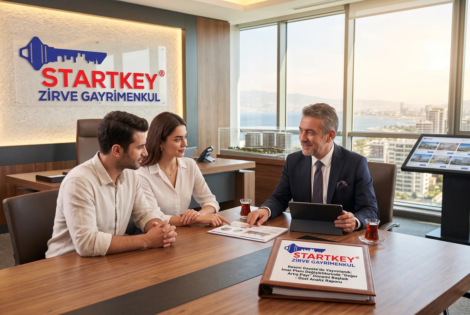 Startkey Zirve Gayrimenkul İzmir ofisinde Resmi Gazete’de Yayımlandı: İmar Planı Değişikliklerinde “Değer Artış Payı” Dönemi Başladı danışmanlık toplantısı