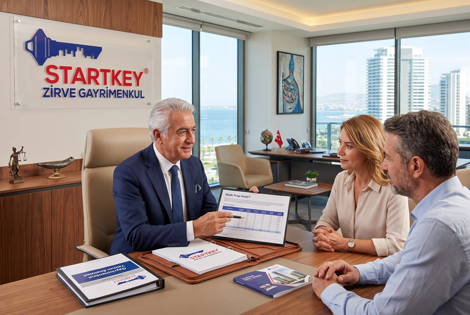 Startkey Zirve Gayrimenkul İzmir ofisinde Statik Proje Nedir? danışmanlık toplantısı