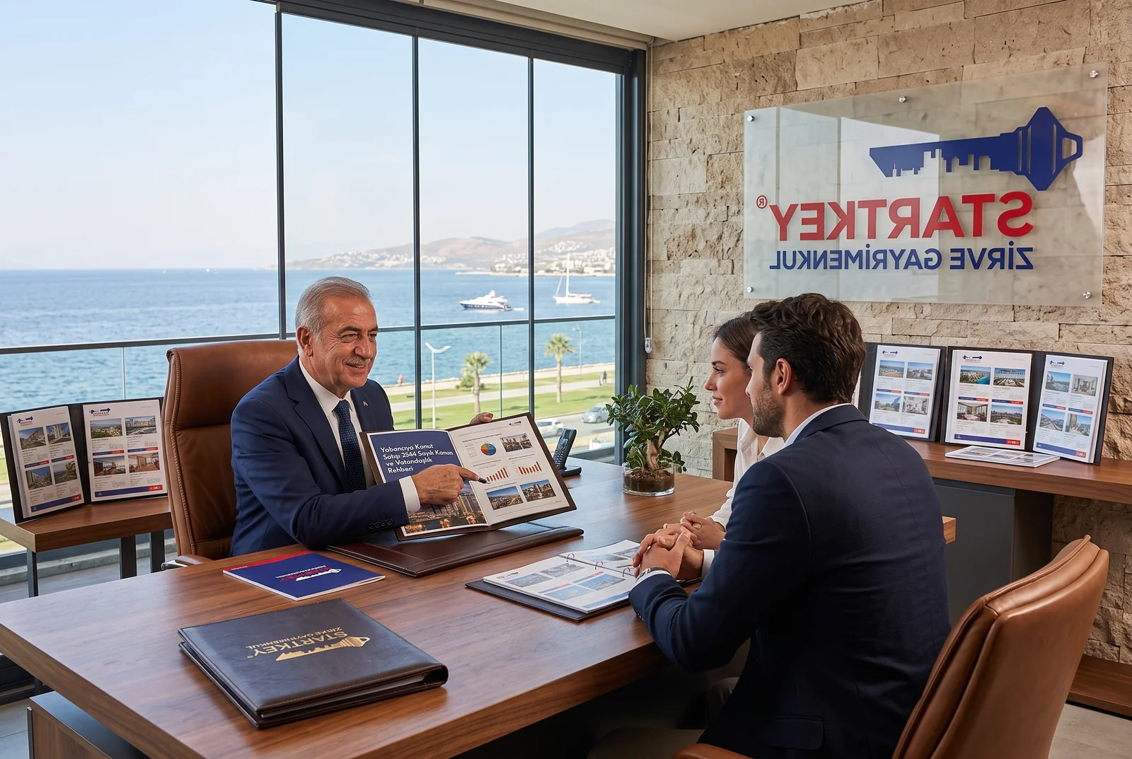 Startkey Zirve Gayrimenkul İzmir ofisinde Yabancıya Konut Satışı: 2644 Sayılı Kanun ve Vatandaşlık Rehberi danışmanlık toplantısı