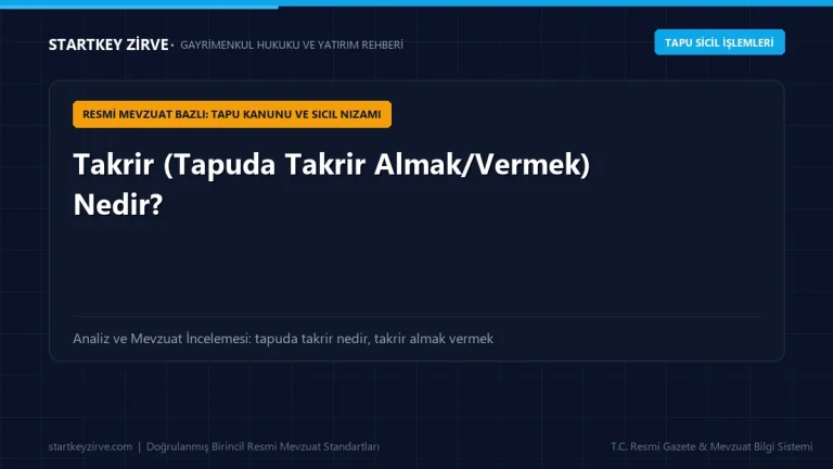 Tapu müdürlüğünde resmi memur huzurunda mülkiyet devri için taraflarca beyan edilen takrir verme ve tescil işlemi.